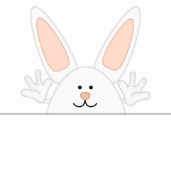 funny easter bunny cartoon comic illustration placeholder