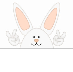 funny easter bunny cartoon comic illustration placeholder