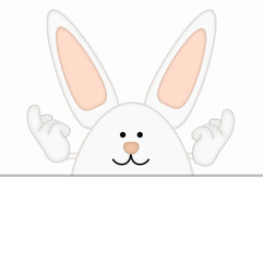 funny easter bunny cartoon comic illustration placeholder