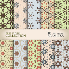 Abstract floral backdrops collection.