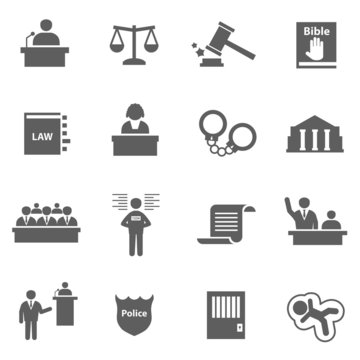 Set of law icons