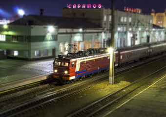 Passenger train at the station