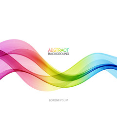 Abstract curved lines background. Template brochure design