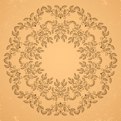 Decorative floral elements.