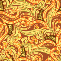 Seamless ornament ethnic background. Vector pattern.