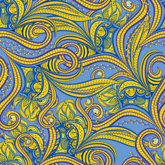 Seamless ornament ethnic background. Vector pattern.