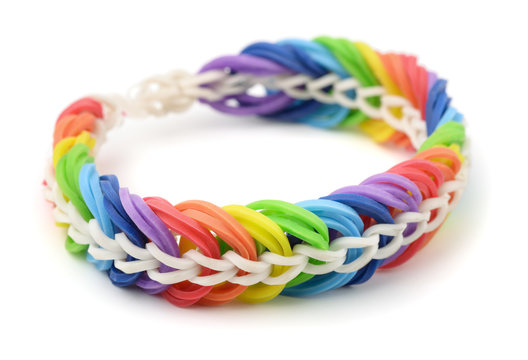 Rainbow Rubber Band Bracelet