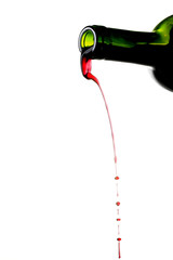 Red wine pouring