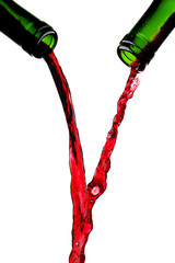 Red wine pouring
