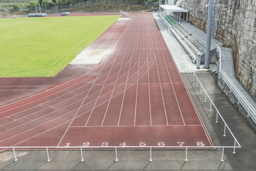 running tracks at the stadium