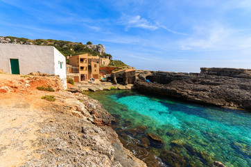 Fototapeta na wymiar View of Cala S'Almunia bay on coast of Majorca island, Spain