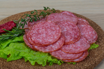 Sliced salami