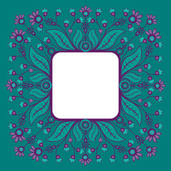 Decorative floral frame