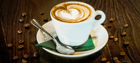 cup of coffee on the table