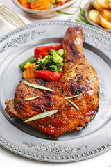 Roasted chicken with vegetables