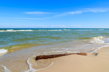 Beautiful sandy beach near Leba, Baltic Sea, Poland