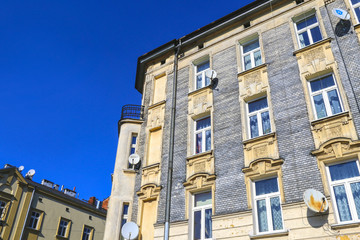 Classic tenement house, Krakow, Poland.