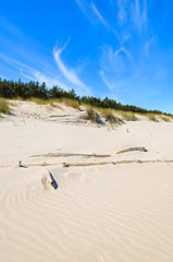 Beautiful sandy beach near Leba, Baltic Sea, Poland