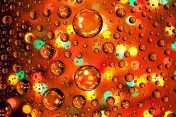 Abstract background texture drops of water and art light on glas