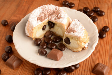 Cassata baked with ricotta cheese