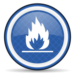 flame blue icon