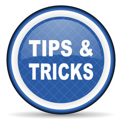 tips tricks blue icon