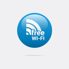 Free Wi-fi Glass Icon