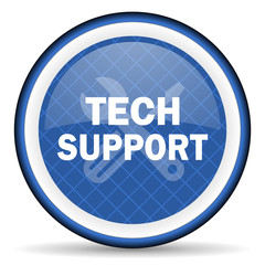 technical support blue icon