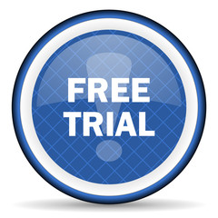 free trial blue icon