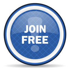join free blue icon