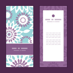 Vector purple and blue floral abstract vertical frame pattern