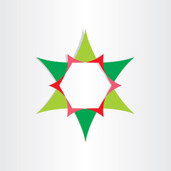 green star with text box design element