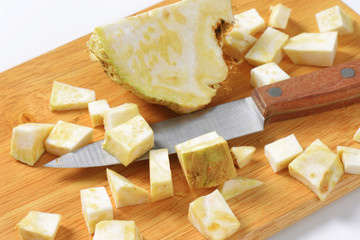 Diced celeriac