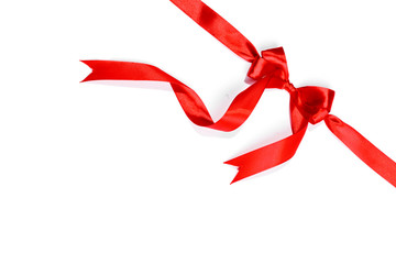 red ribbon with bow