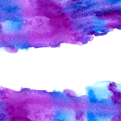 vector abstract watercolor blue and purple background with copy