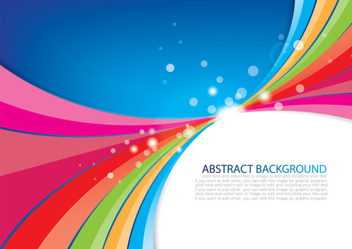 Abstract background with Multicolor curve design