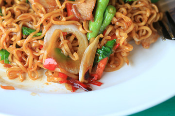 Fried pork chops drunken noodles