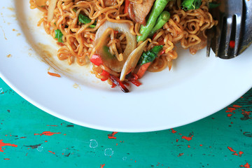 Fried pork chops drunken noodles