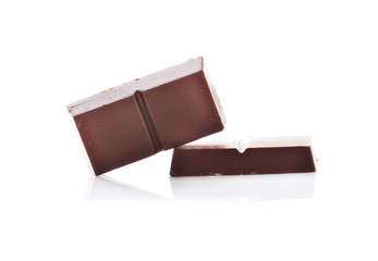 milk chocolate bar isolated on white background