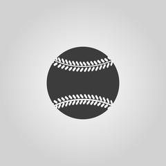 The baseball icon. Game symbol. Flat