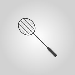 The badminton icon. Game symbol. Flat