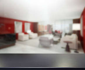 Table Top And Blur Office Background