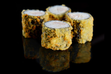 Delicious sushi rolls
