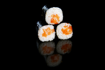 Delicious sushi rolls