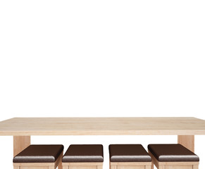 wooddesk with white background