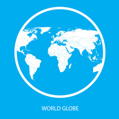 Earth globe - world map vector