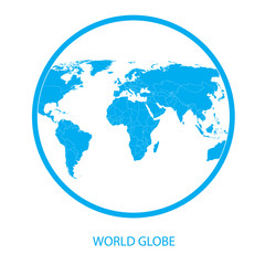 Fototapeta na wymiar Earth globe - world map vector