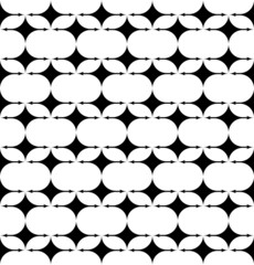 Black and white geometric seamless pattern with arrow head.