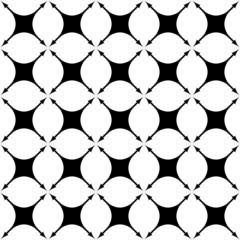 Black and white geometric seamless pattern with arrow head.