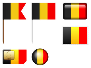 Belgium flag set